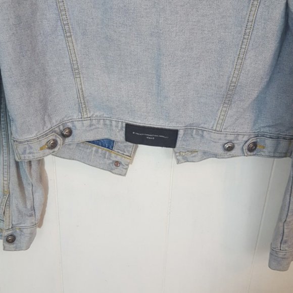 VTG French Connection Jean Jacket Vintage silver buttons Light Wash Classic - Picture 3 of 7